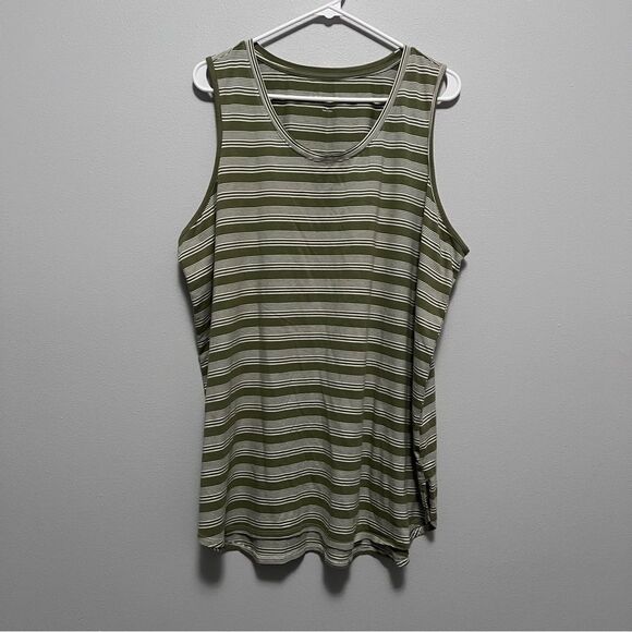 Soft Surroundings Green Striped Tank Top Size 2X - Picture 1 of 5
